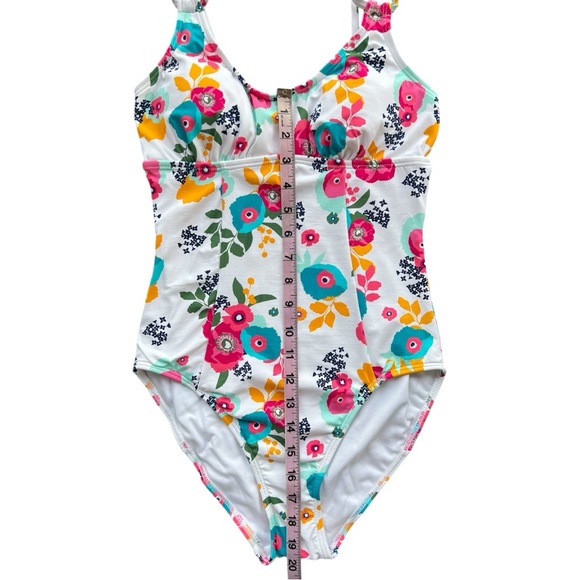 Liz Claiborne - Floral Multicolor One Piece Swim - Size 6 - Picture 6 of 10